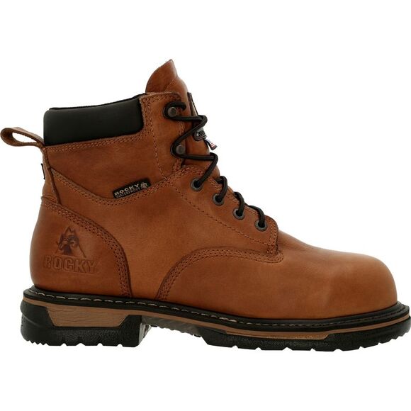 Rocky Mens IronClad Steel Toe Waterproof Brown Boots (NWT) - Picture 1 of 5